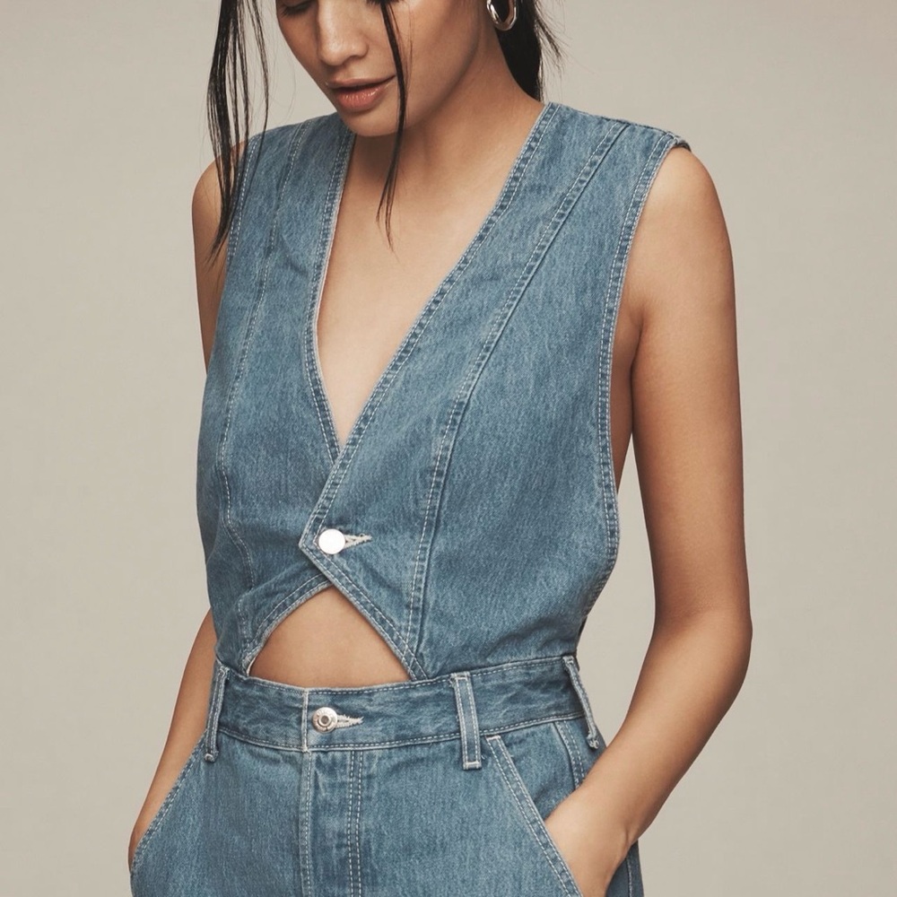 Etica Alina Blue Denim Jumpsuit- Anthropologie - Picture 3 of 12